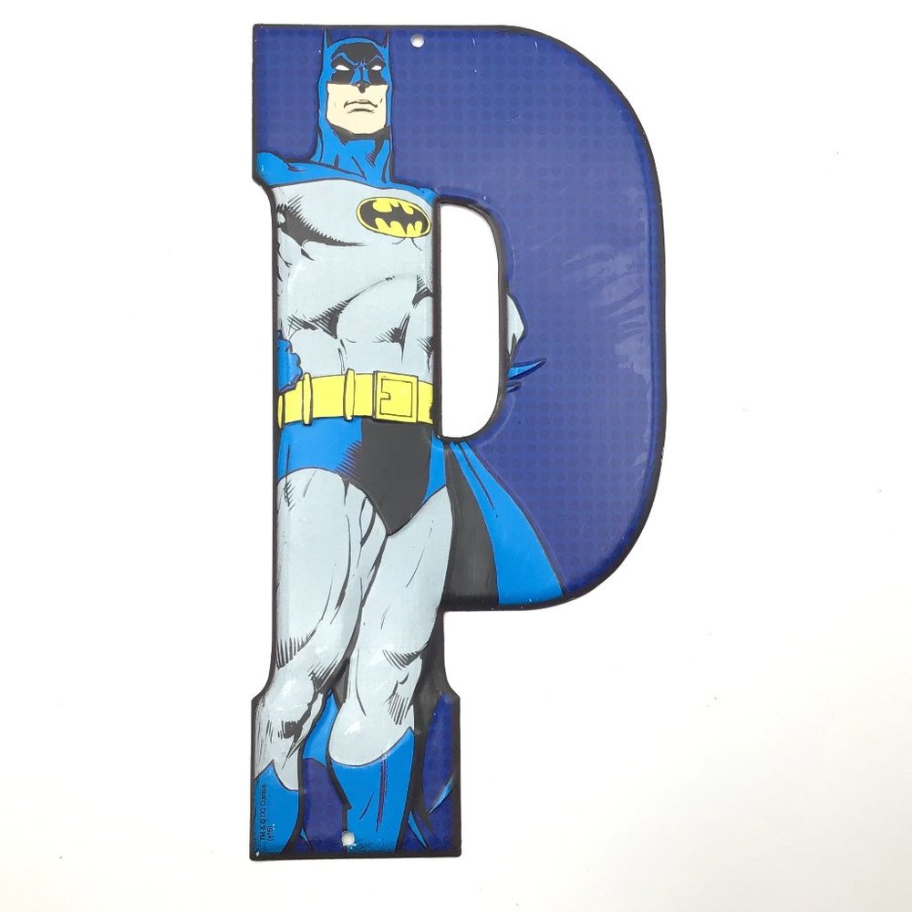 COPY - Open Road  Commics, tin Letter P, Batman, 10"